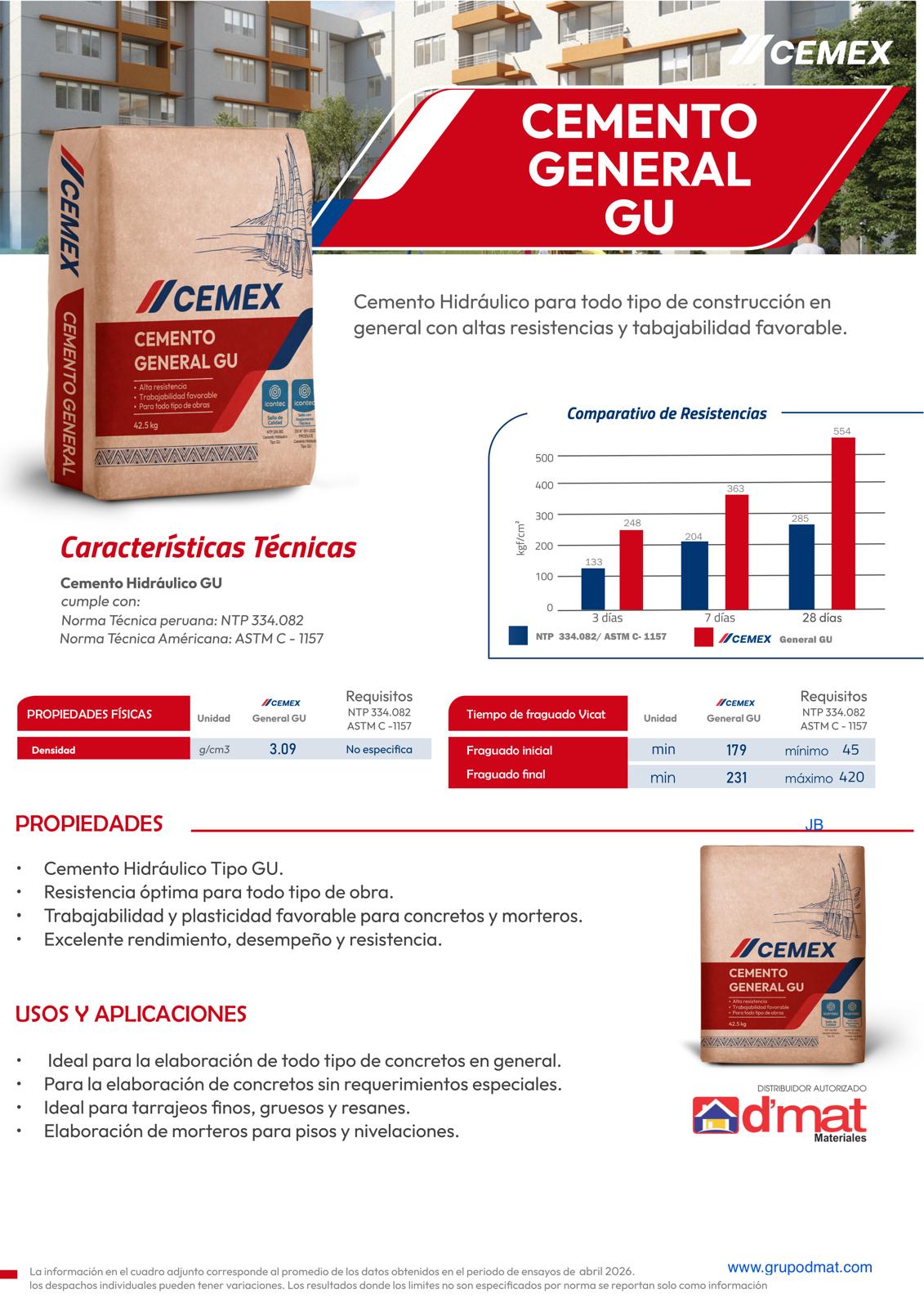 Cemento Cemex General GU